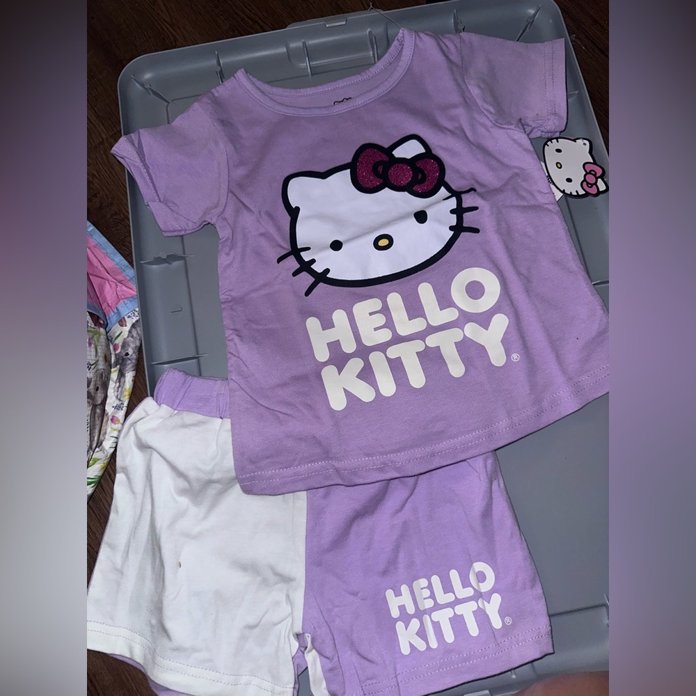 Hello Kitty Lavender and White Kids Set